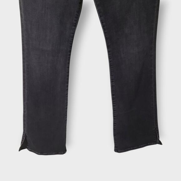 Frame Le Super High Mini Boot Split Hem Jeans Night Kerry Black Sz 29 Minimalist - Picture 3 of 13